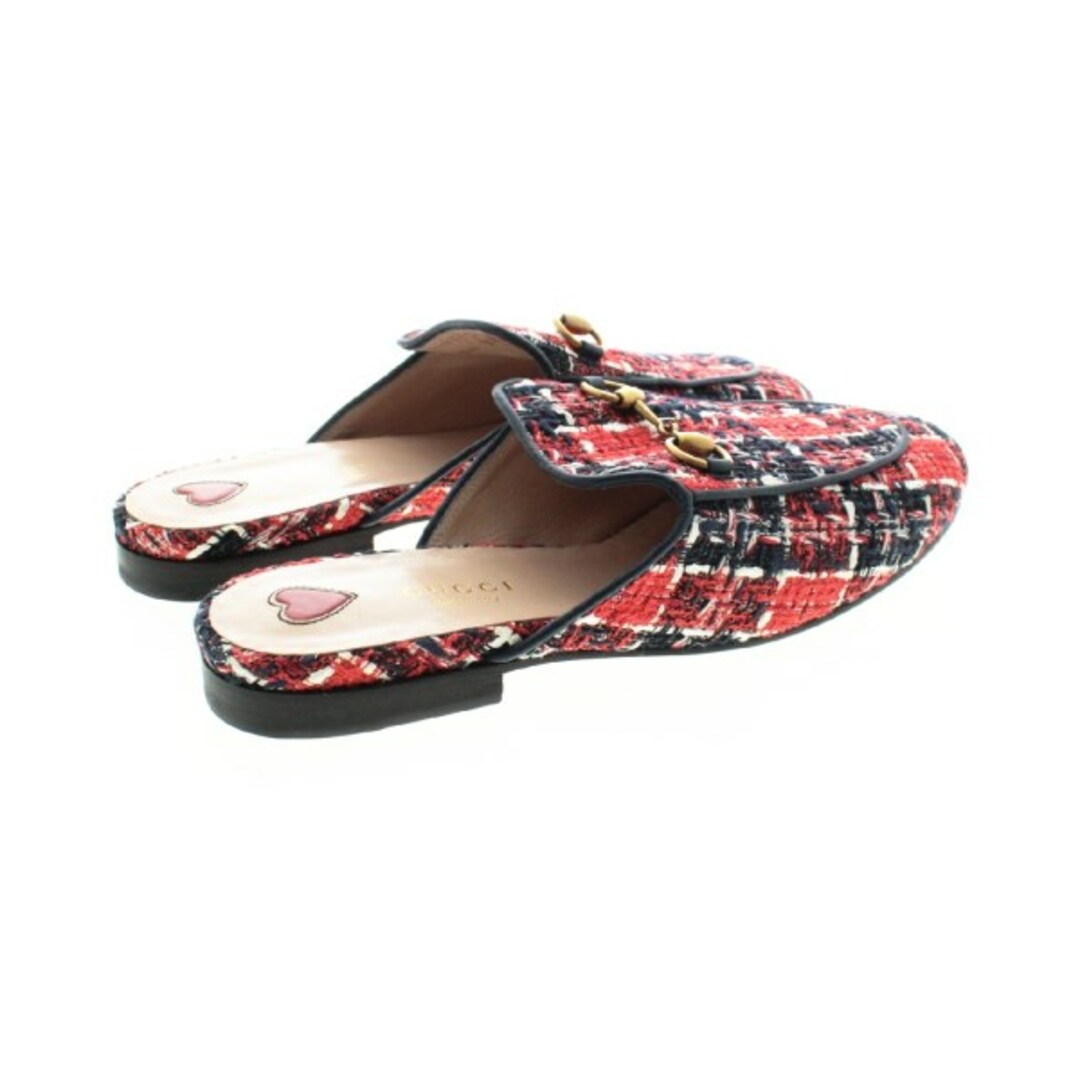 Gucci - GUCCI グッチ サンダル EU37(23.5cm位) 赤x黒x白等(総柄