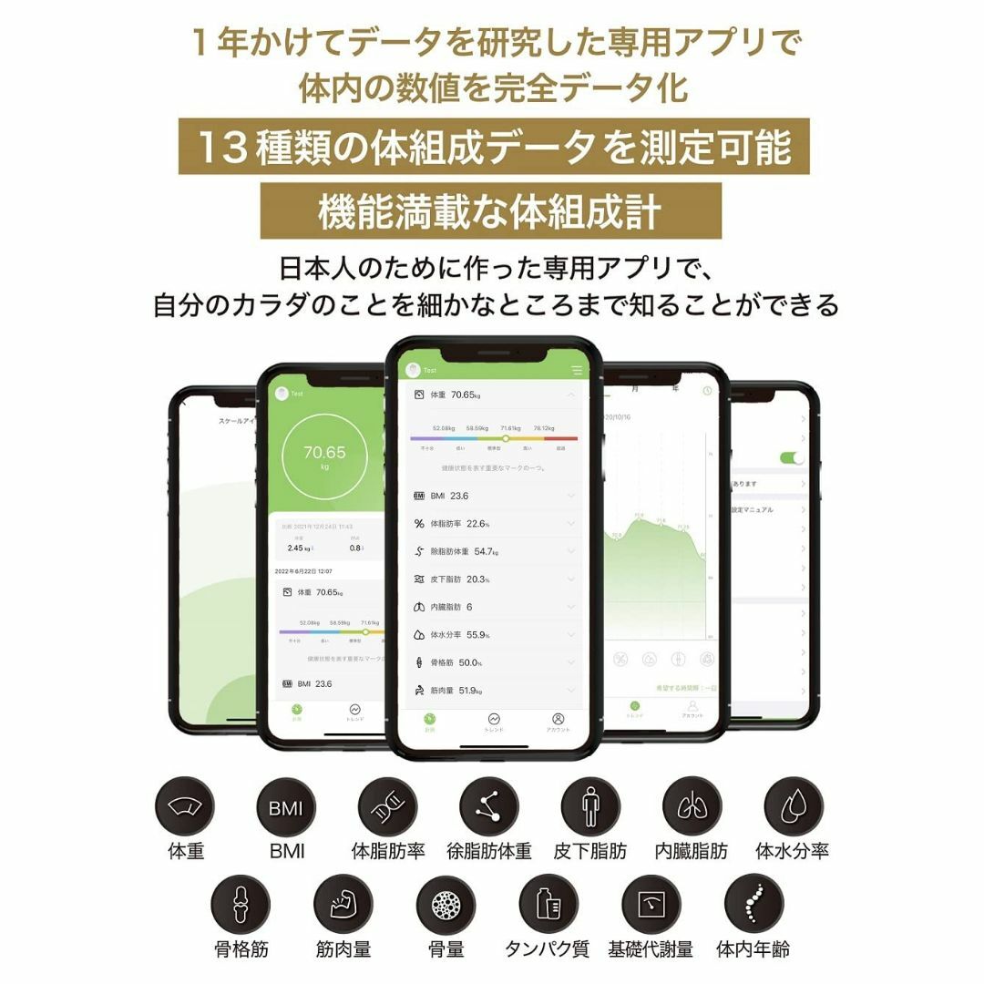 AI× 体重計 プロスポーツチームにも導入 INFIELD 体組成計 体脂肪計 の通販 by TS's shop｜ラクマ