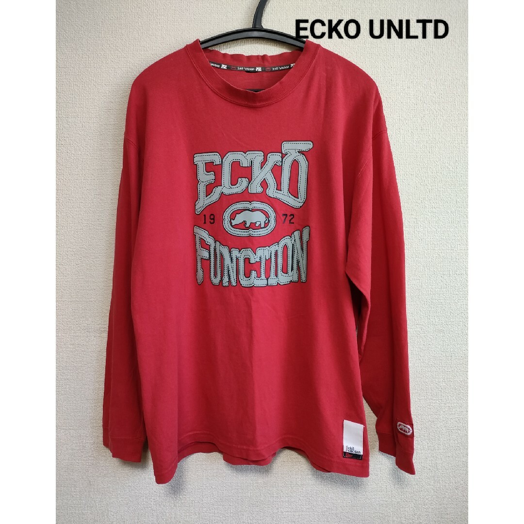 ECKŌ UNLTD（ECKO UNLTD）(エコーアンリミテッド)のECKO UNLTD　エコーアンリミテッド　両面デザインロンＴ　サイズＬ メンズのトップス(Tシャツ/カットソー(七分/長袖))の商品写真