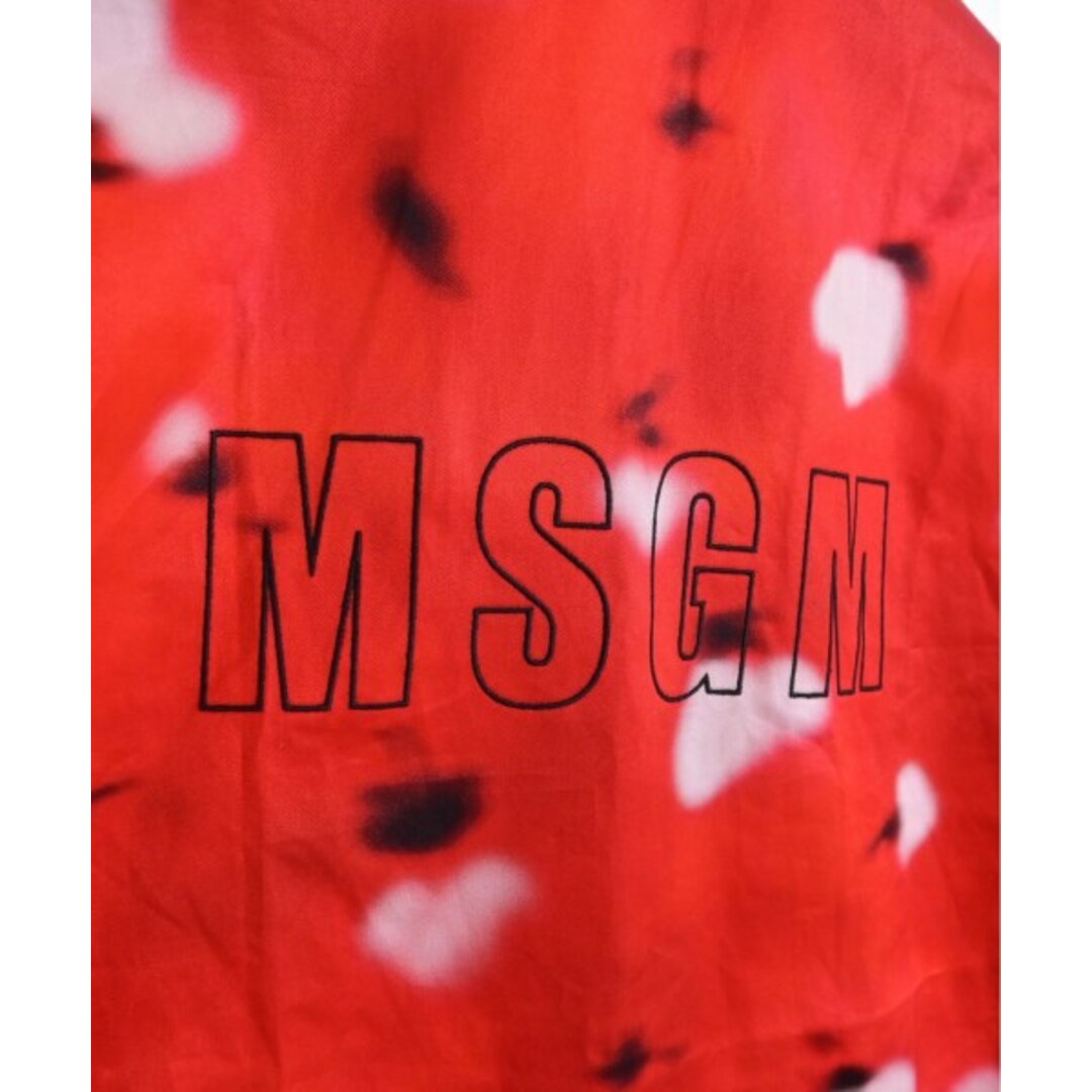 MSGM(エムエスジイエム)のMSGM エムエスジーエム カジュアルシャツ 39(M位) 赤x黒x白(総柄) 【古着】【中古】 メンズのトップス(シャツ)の商品写真