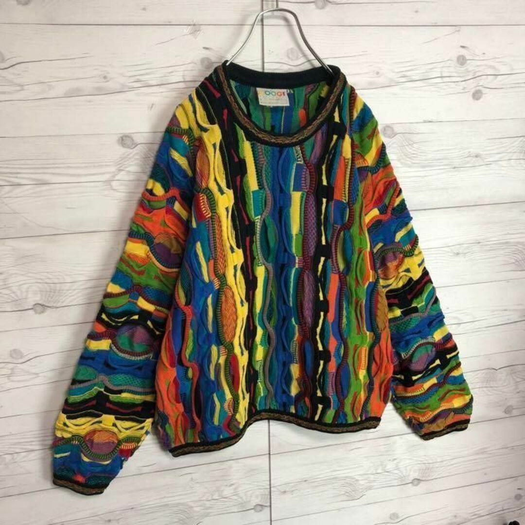 【幻の1点モノ】coogi クージー 立体 編込み 3Dニット 入手困難 希少