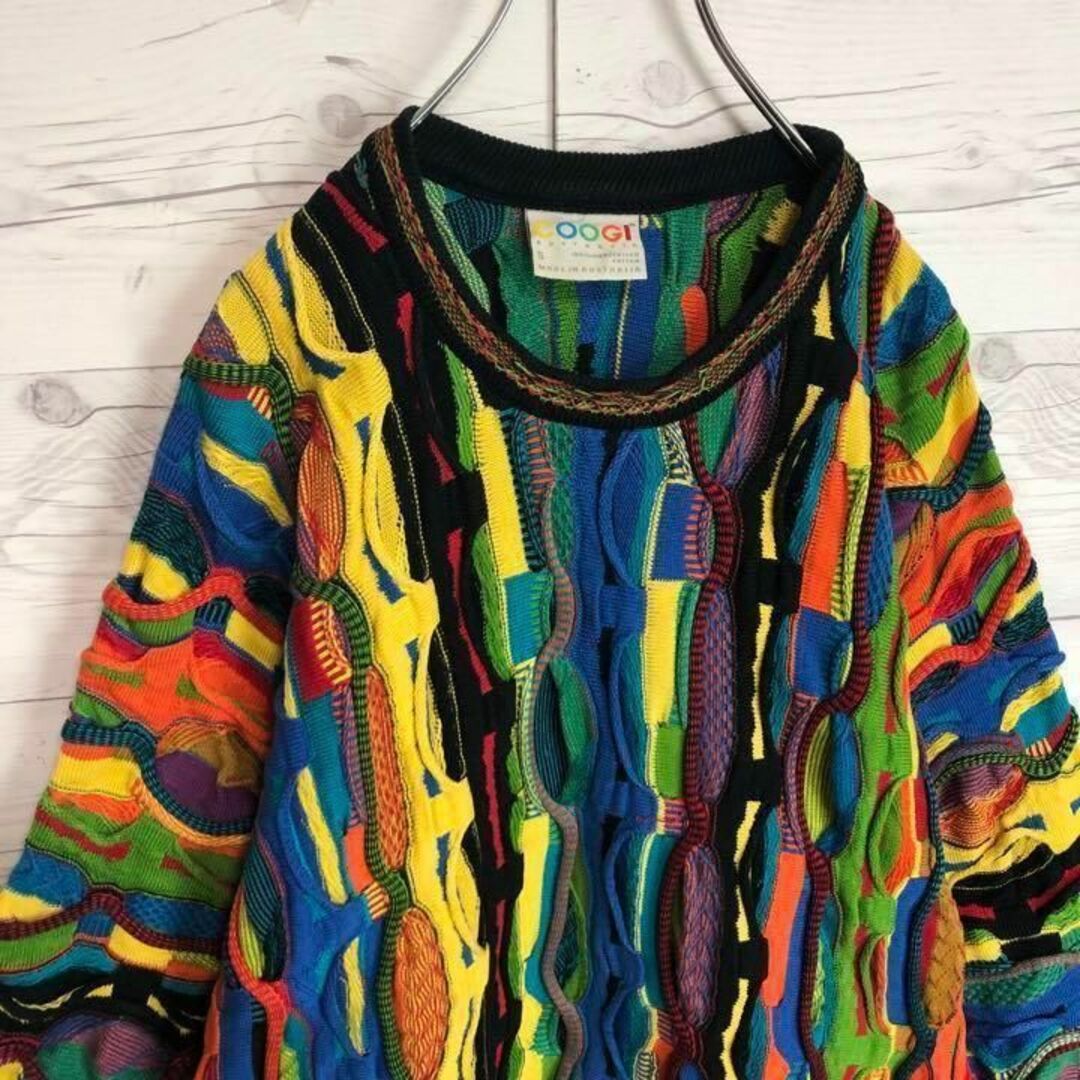 【幻の1点モノ】coogi クージー 立体 編込み 3Dニット 入手困難 希少