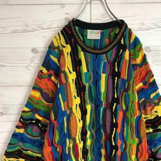 幻の1点モノ】coogi クージー 立体 編込み 3Dニット 入手困難 希少-