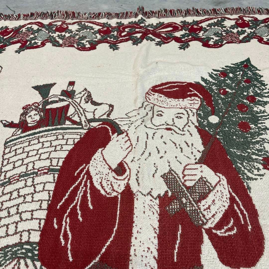 サンタクロース　クリスマス　93年　ビンテージラグ　177x118 6
