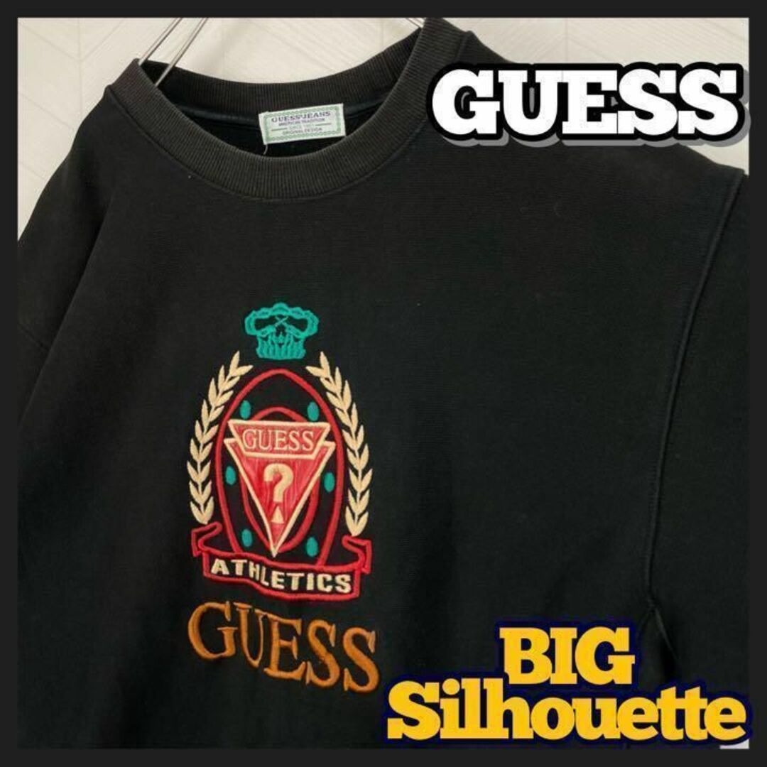 【キングヌー 常田大希着用】guess 激レア 90s スウェット 刺繍ロゴ L