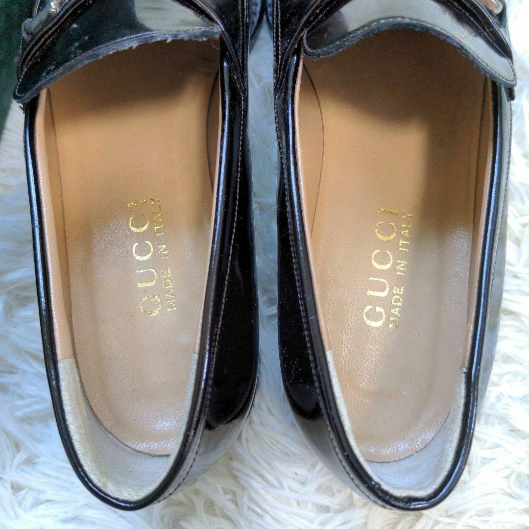 Gucci - GUCCI グッチ ホースビット ローファー エナメル 36C 23cmの