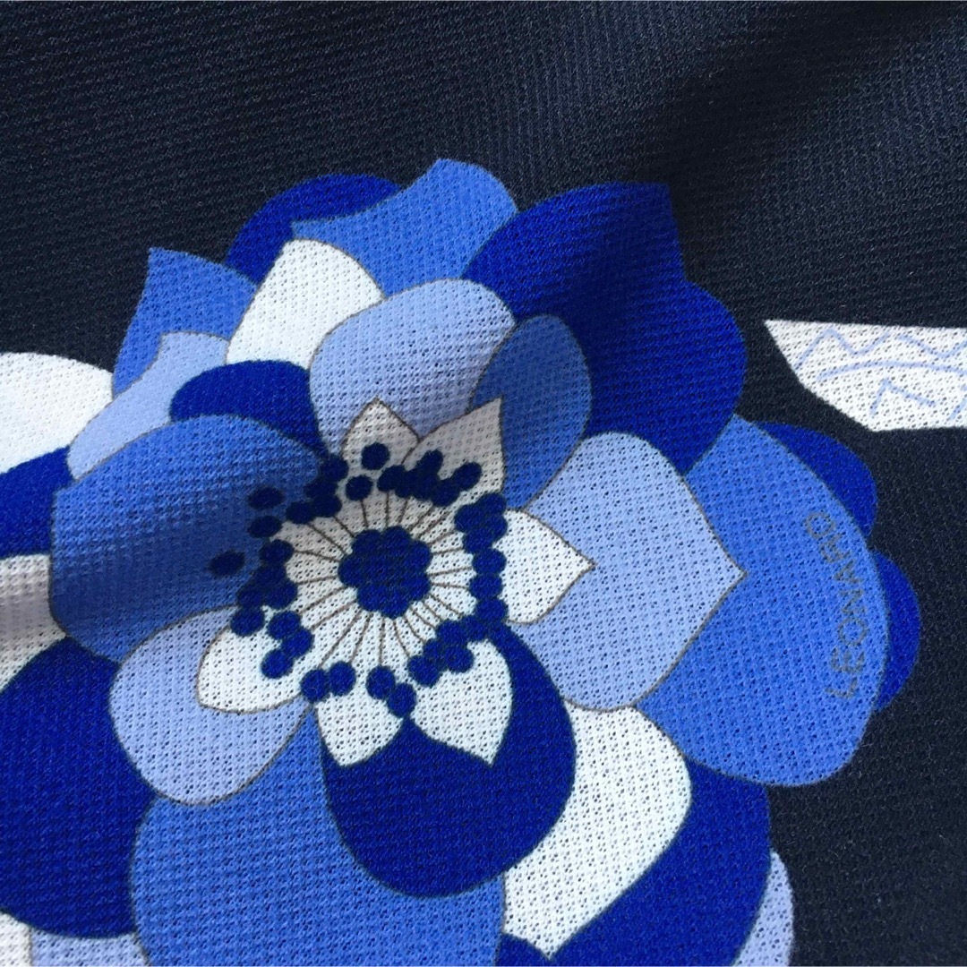 近年美品　LEONARD レオナール  花柄　洗える　ロゴ　ワンピース