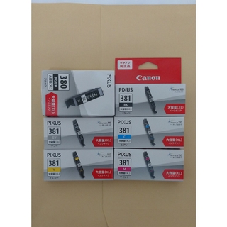 キヤノン(Canon)の新品 純正 キヤノン インク BCI-381 5色 380 1色 合計6本セット(PC周辺機器)