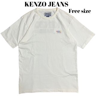 【激レア】90s ケンゾー KENZO JEANS 両面刺繍ロゴ Tシャツ 北斎