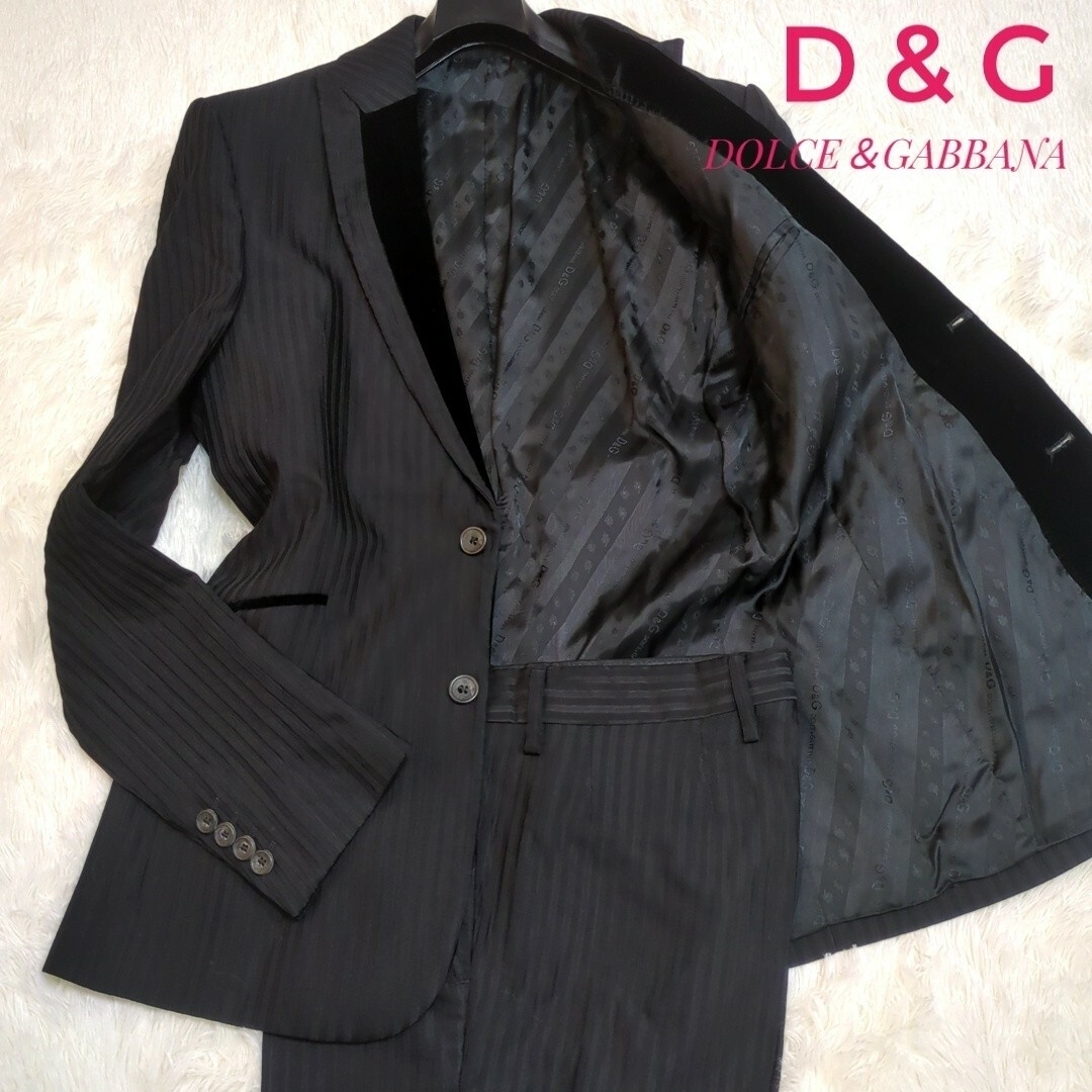 美品 DOLCE&GABBANA D&G ストライプ スーツ セットアップ 1