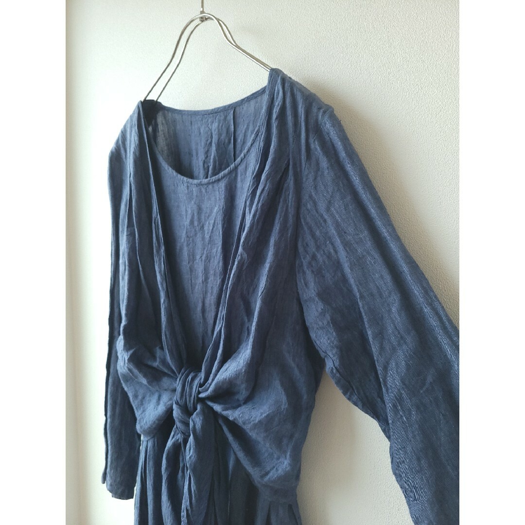 nest Robe - ネストローブ nest Robe ロングワンピース フロントリボン