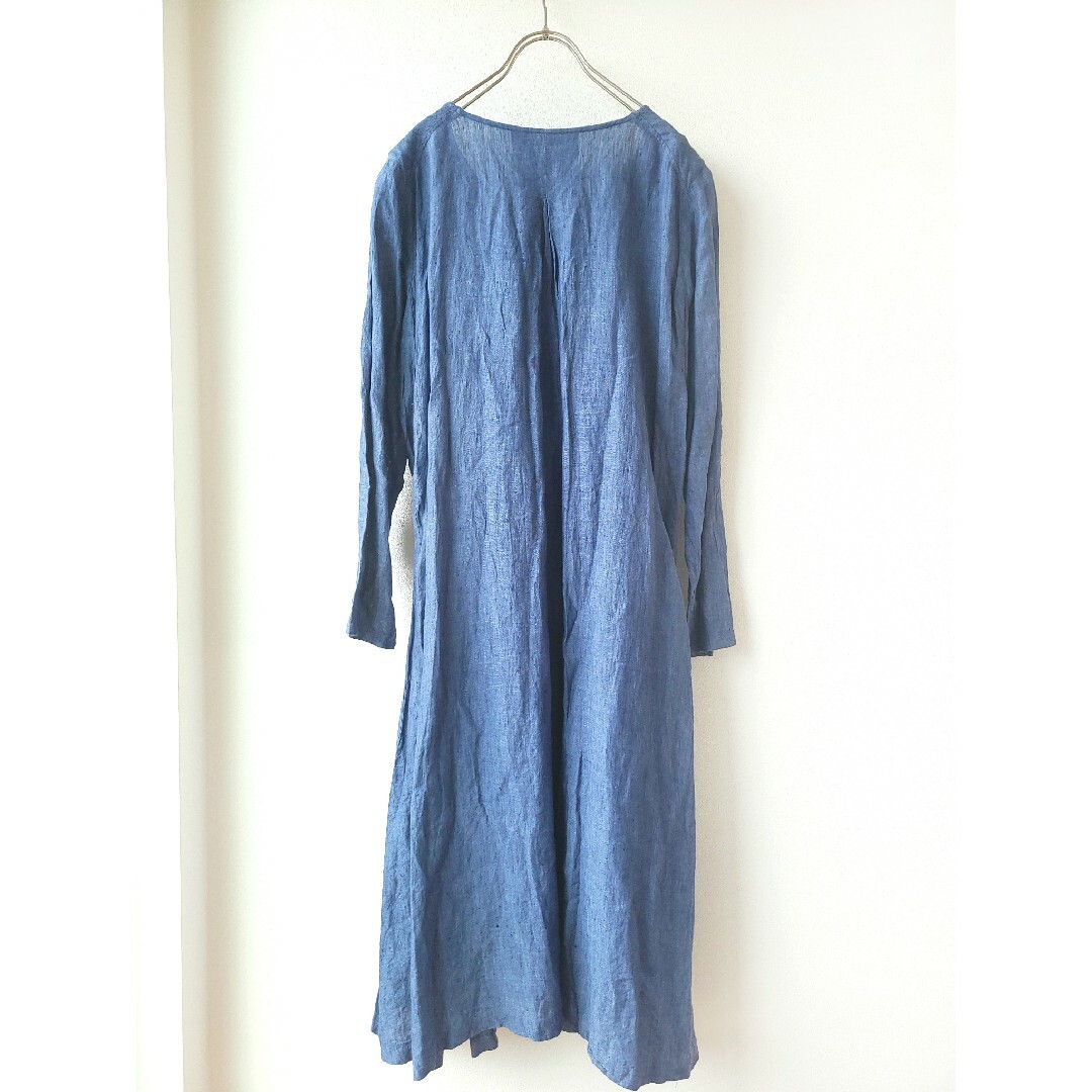 ネストローブ nest Robe ロングワンピース フロントリボン リネン 麻