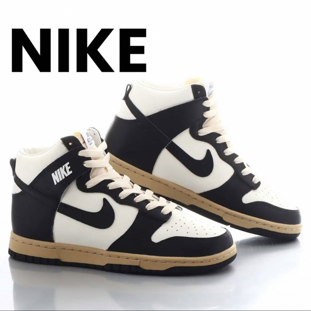 【NIKE 】WMNS Dunk High "ブラックアンドセイル"26.5cm