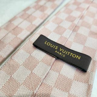 ルイヴィトン(LOUIS VUITTON)の【Luis Vuitton】ルイヴィトン　ダミエ　ピンク　メンズ　ネクタイ(ネクタイ)