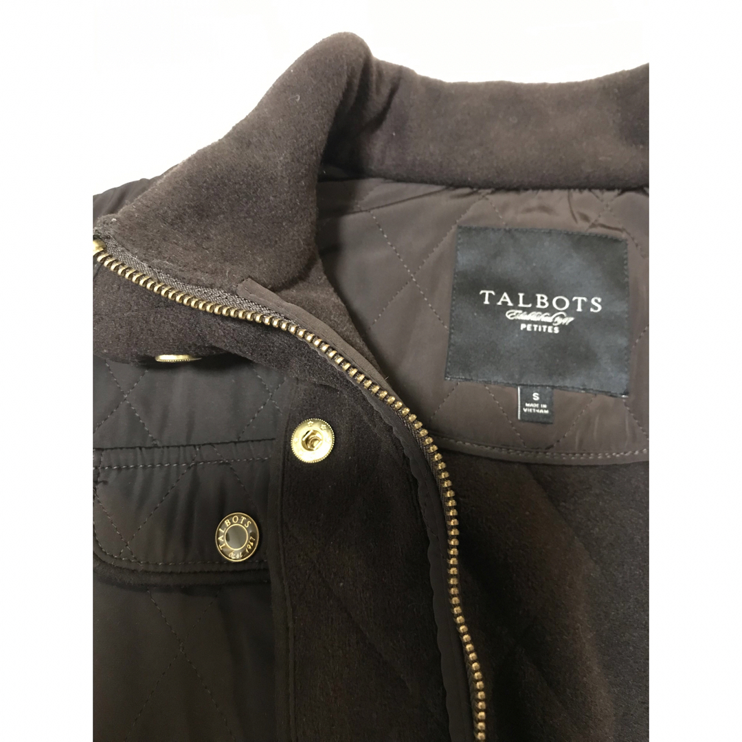 TALBOTS ブラウン　キルティングジャケット 4