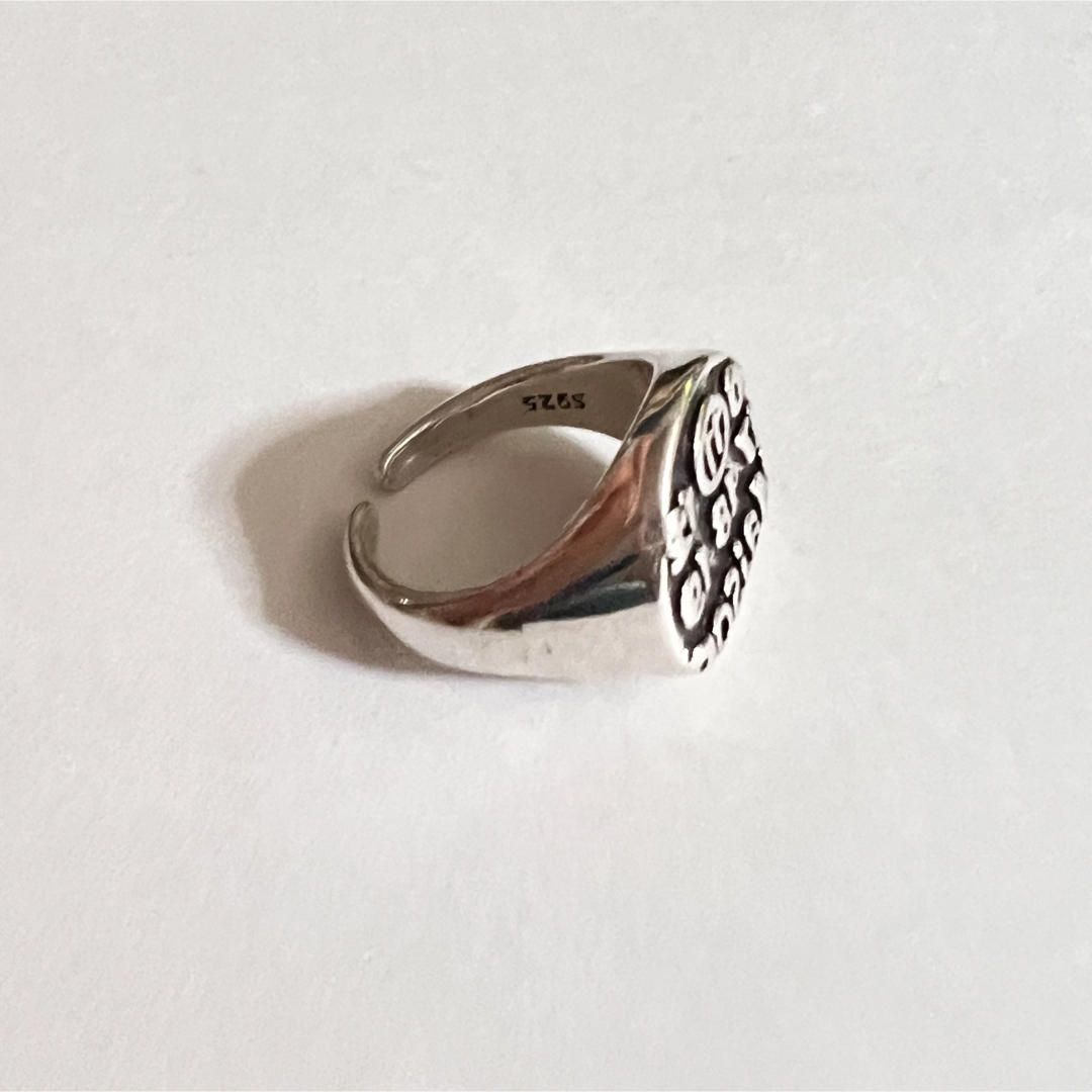 シルバーリング 925 銀 シグネット 丸型 数字 ナンバー タグ 韓国 指輪② メンズのアクセサリー(リング(指輪))の商品写真
