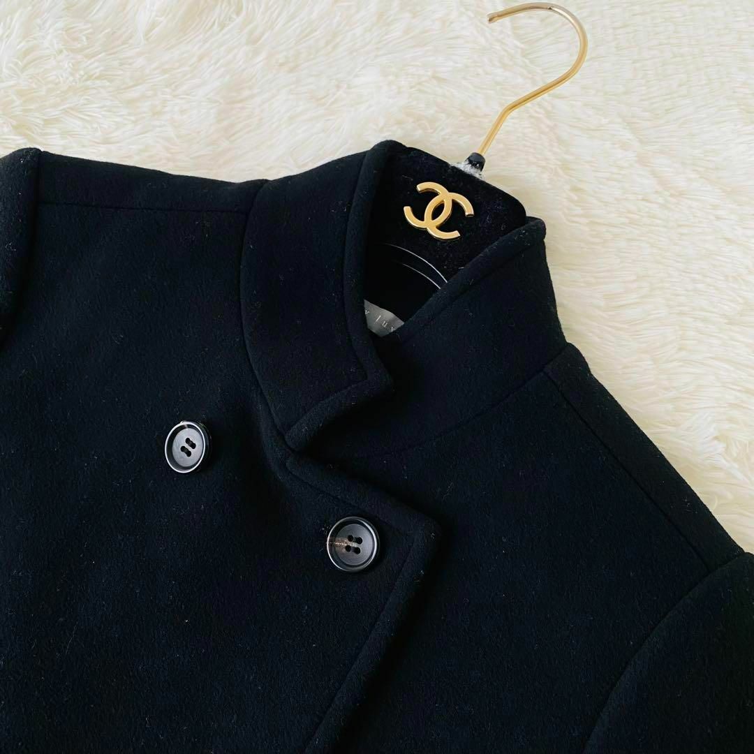 ✨美品✨セオリーリュクス メルトンウール スタンドカラー ロングコート 日本製