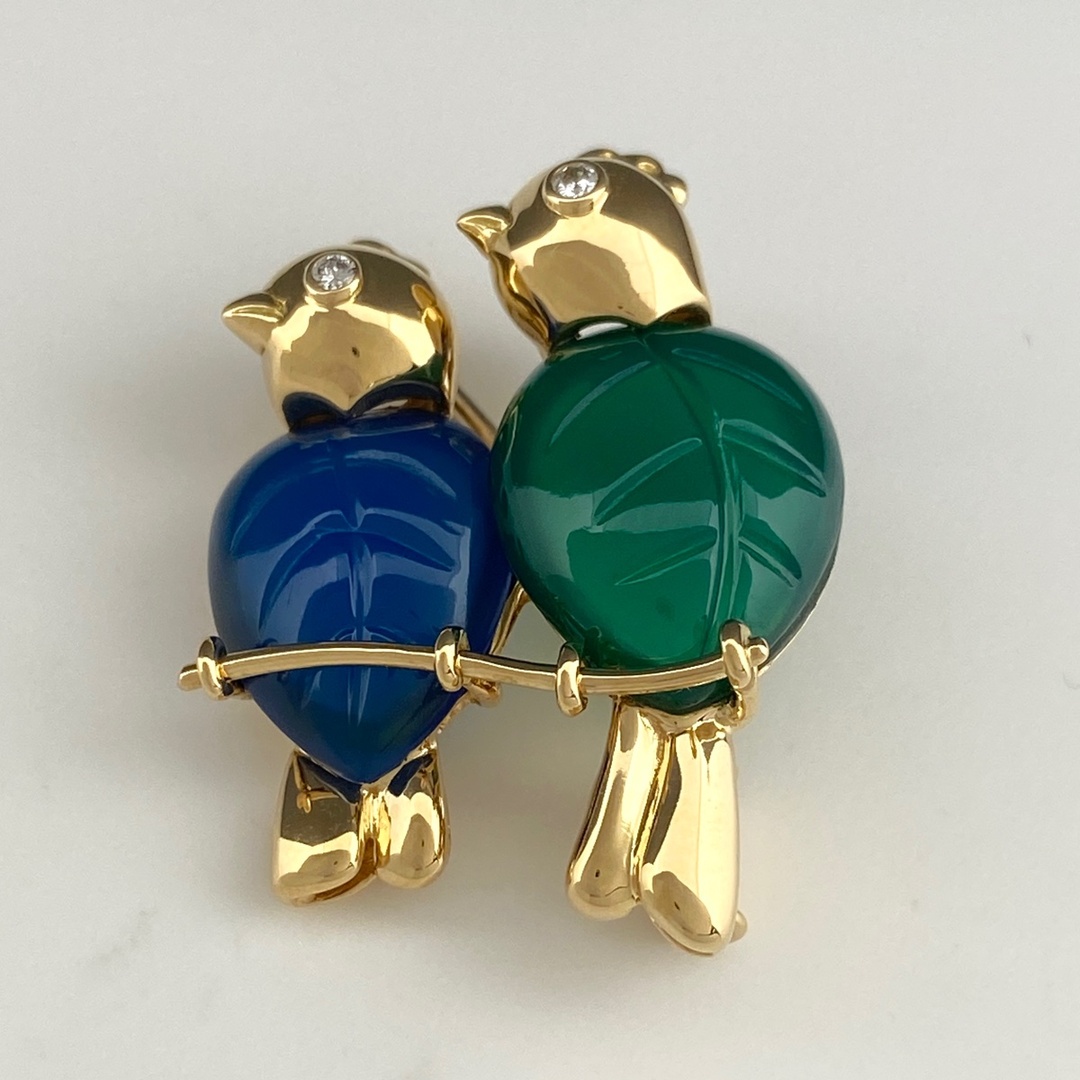 Cartier(カルティエ)のカルティエ バードモチーフ デザインブローチ YG 【中古】 レディースのアクセサリー(ブローチ/コサージュ)の商品写真