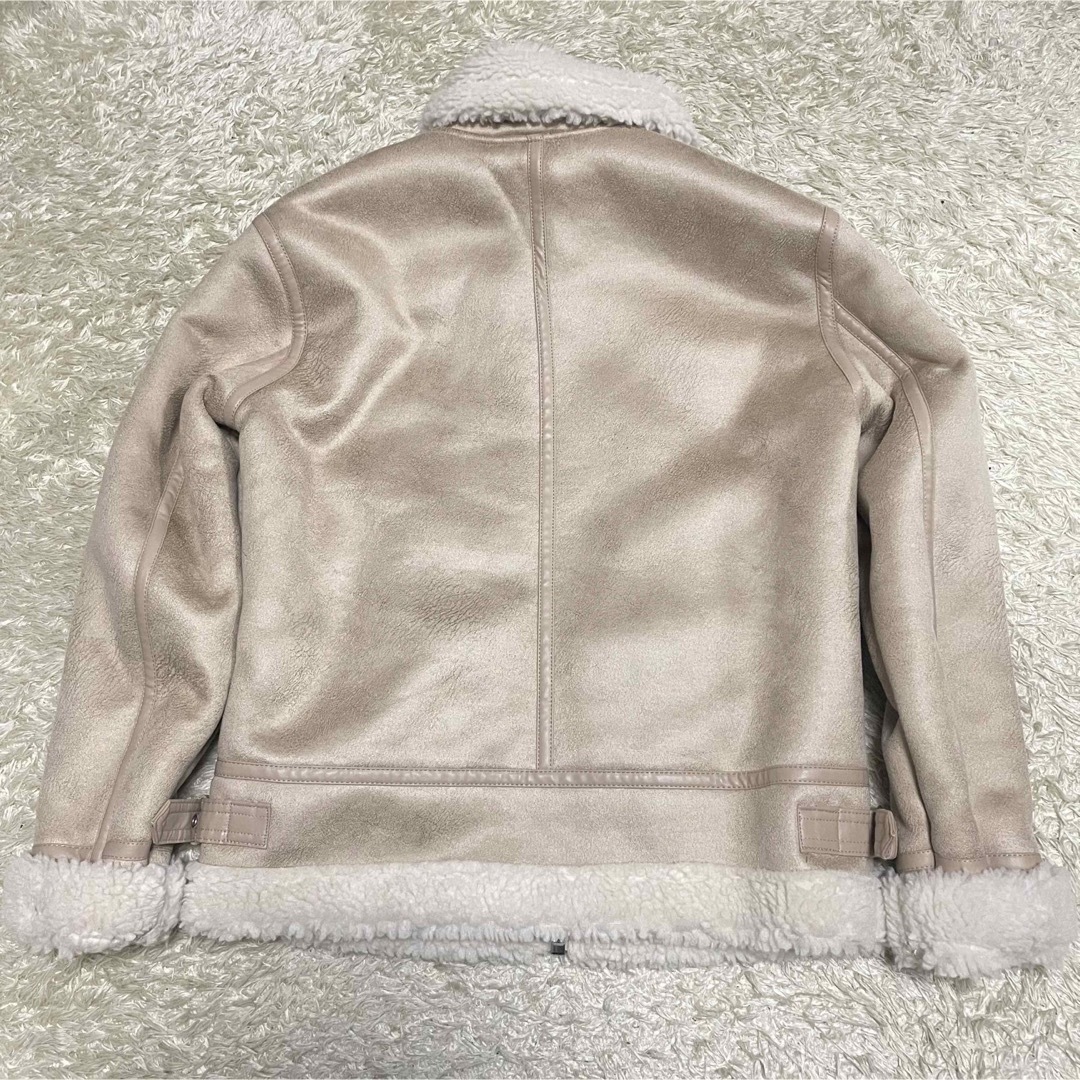 【新品同様】ZARA 22AW ダブルフェイスジャケット ベージュ系 S
