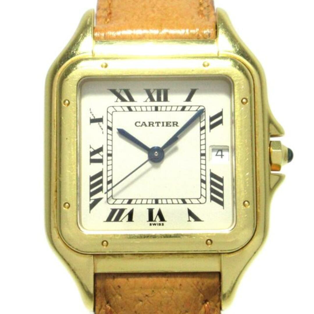 カルティエ CARTIER パンテールMM K18YG アフターダイヤベゼル クォーツ ボーイズ _715449