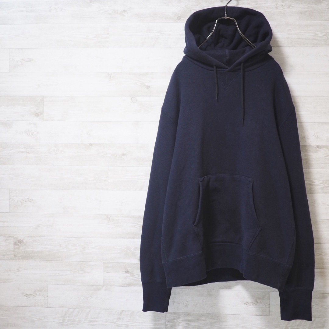 LOOPWHEELER×MHL 18AW Cotton Hoodie-L/Nvy