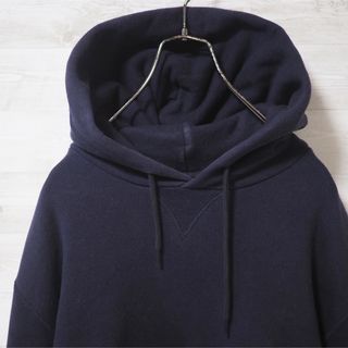 LOOPWHEELER×MHL 18AW Cotton Hoodie-L/Nvy