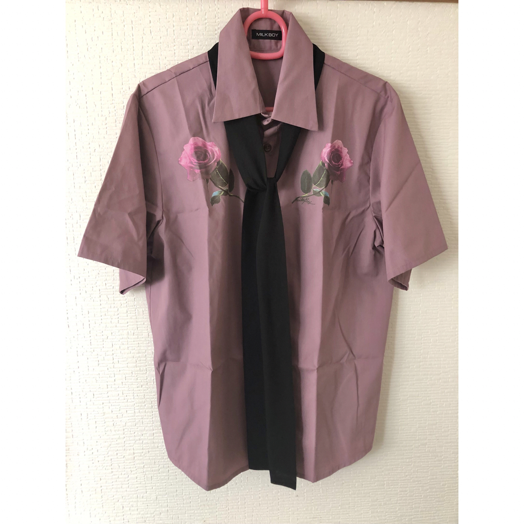 milkboy ROSE SHIRTS バラ ローズ リボン シャツ ワイン | www