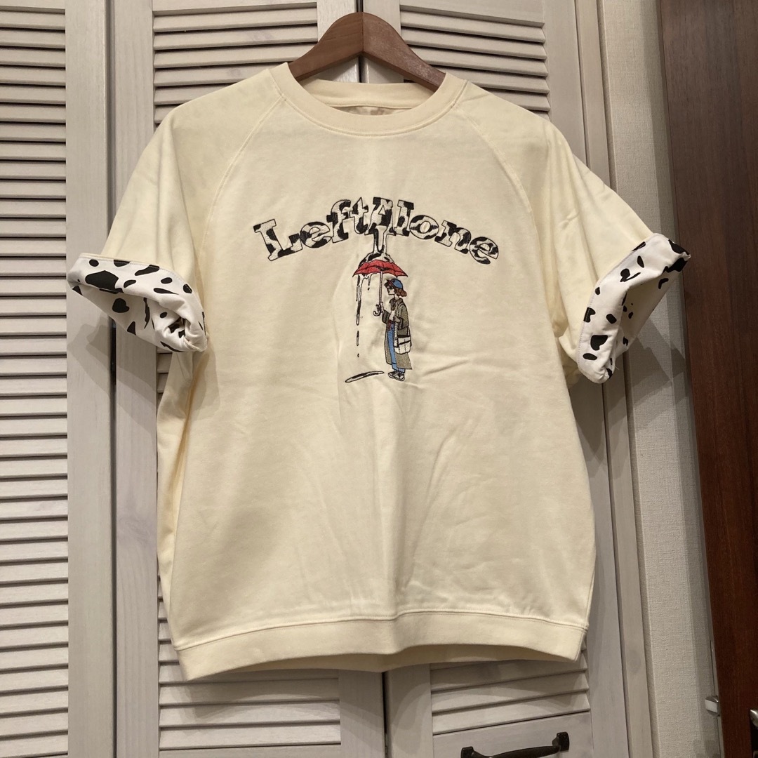 新品タグ付き　定価8250円　leftalone  RAGLAN COW TEE