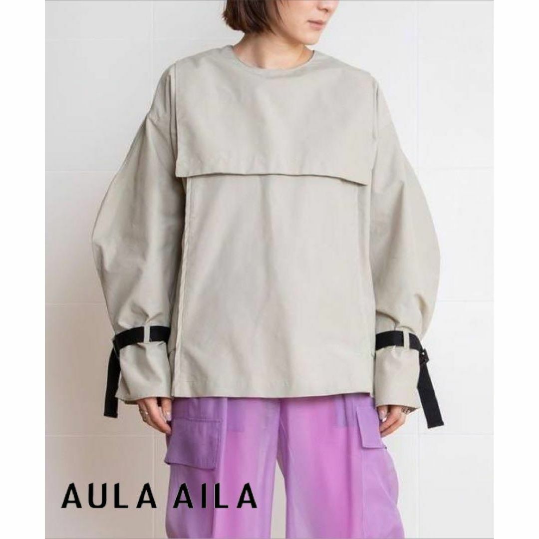 AULA AILA セーラーカラーシャツ