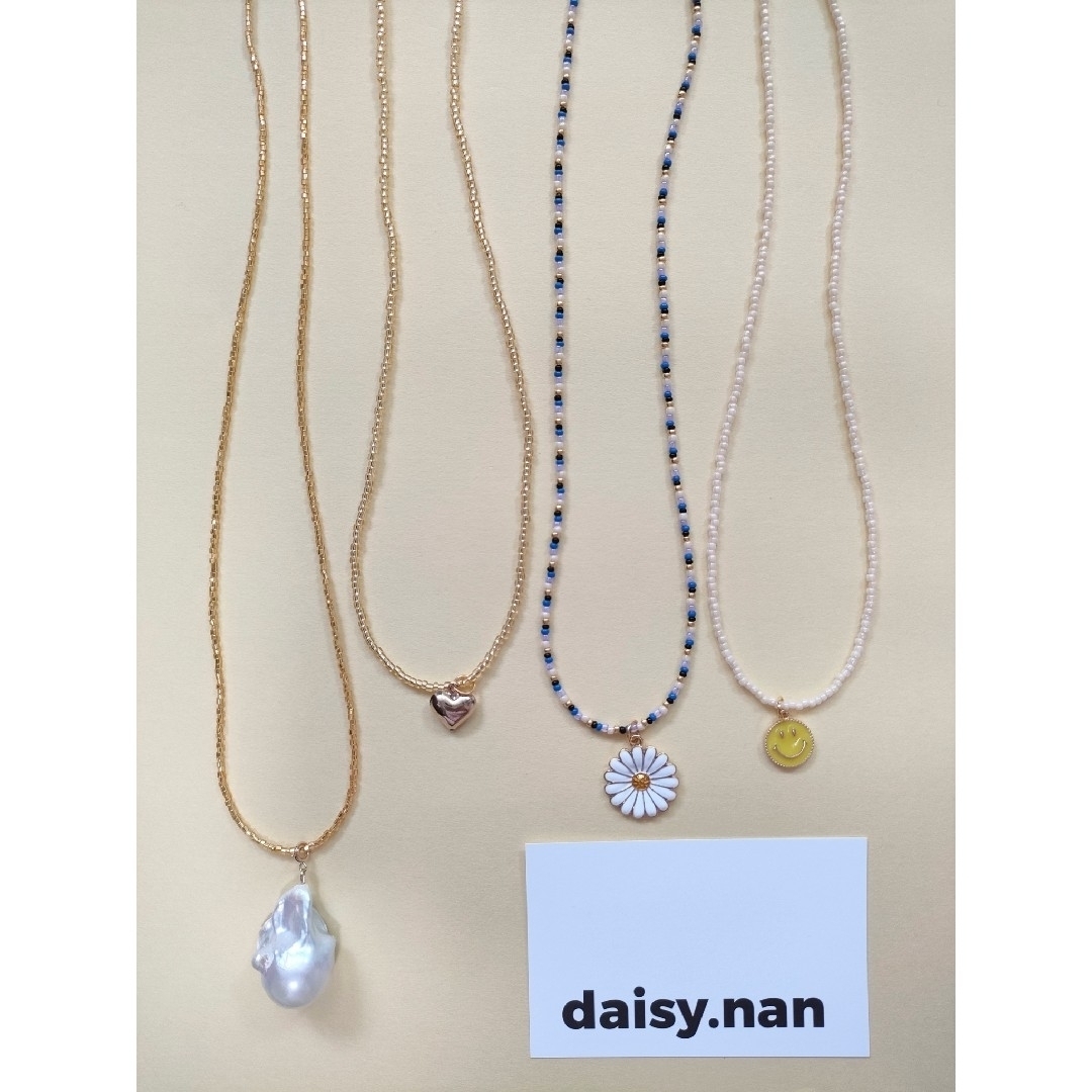 14kgf squaregold✕pearlネックレス-
