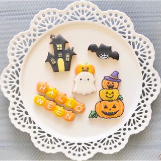 ハロウィンアイシングクッキー　アイシングクッキー　オーダークッキー　ハロウィン(菓子/デザート)