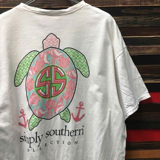 アートヴィンテージ(ART VINTAGE)の【希少】simply southern ヴィンテージ Tシャツ XL 白 (Tシャツ/カットソー(半袖/袖なし))