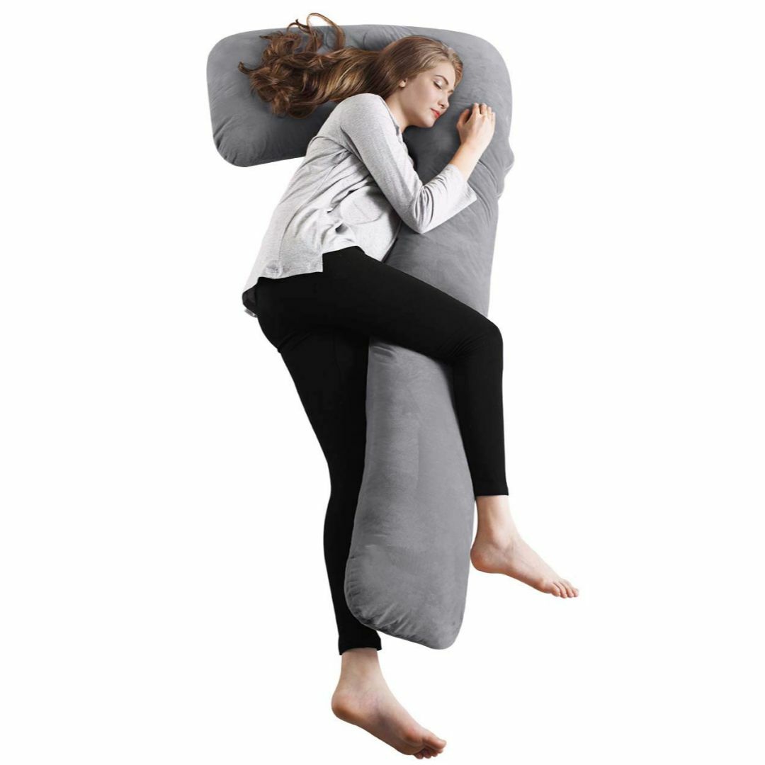 AngQi 抱き枕 だきまくら 枕 妊婦 妊娠用 男女兼用 クッション 横向き寝