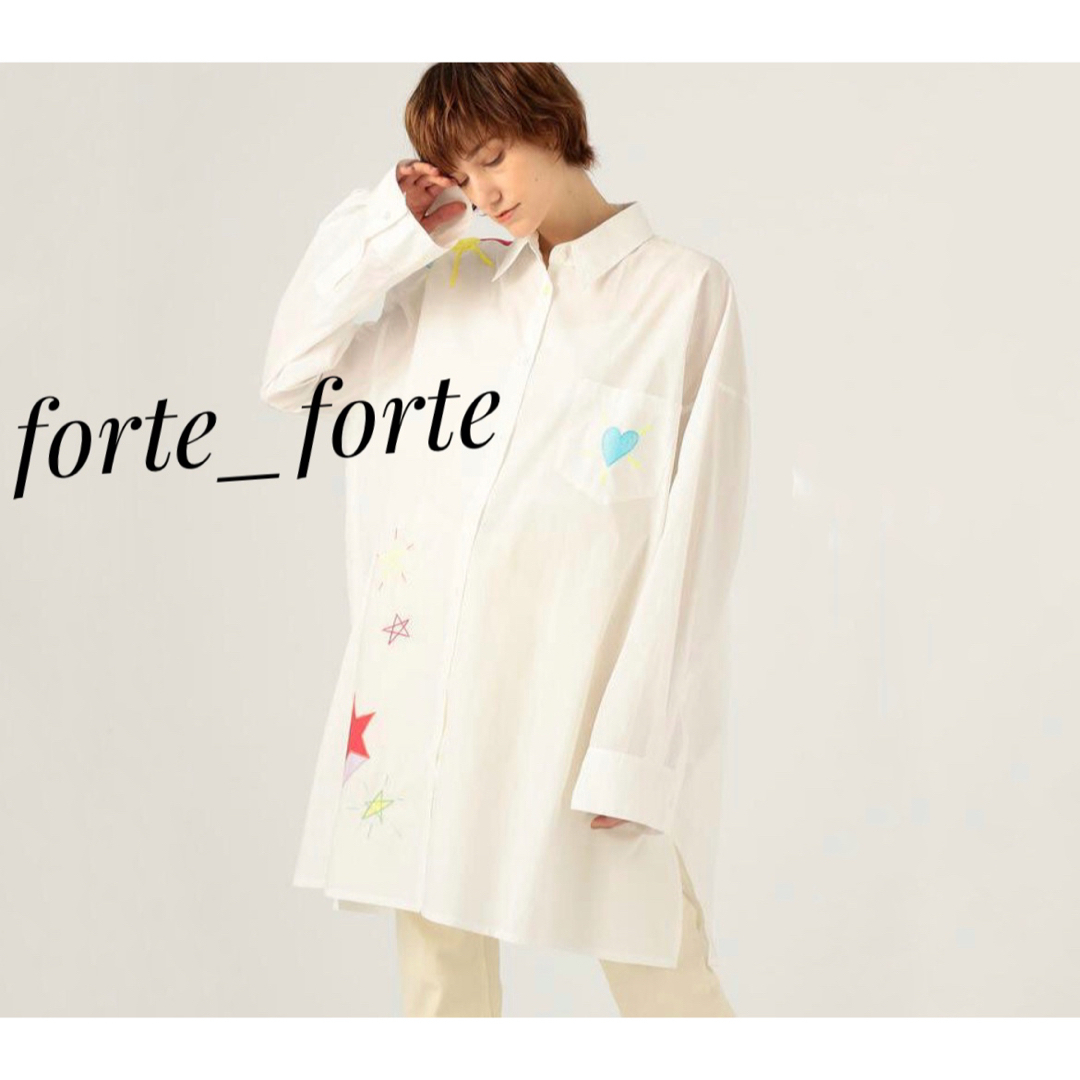 TOMORROW LAND forte_forte 刺繍 シャツ 美品 ロング