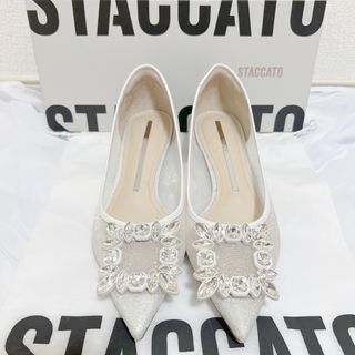 スタッカート(STACCATO)のSTACCATO テレサローヒールパンプス　美品(ハイヒール/パンプス)