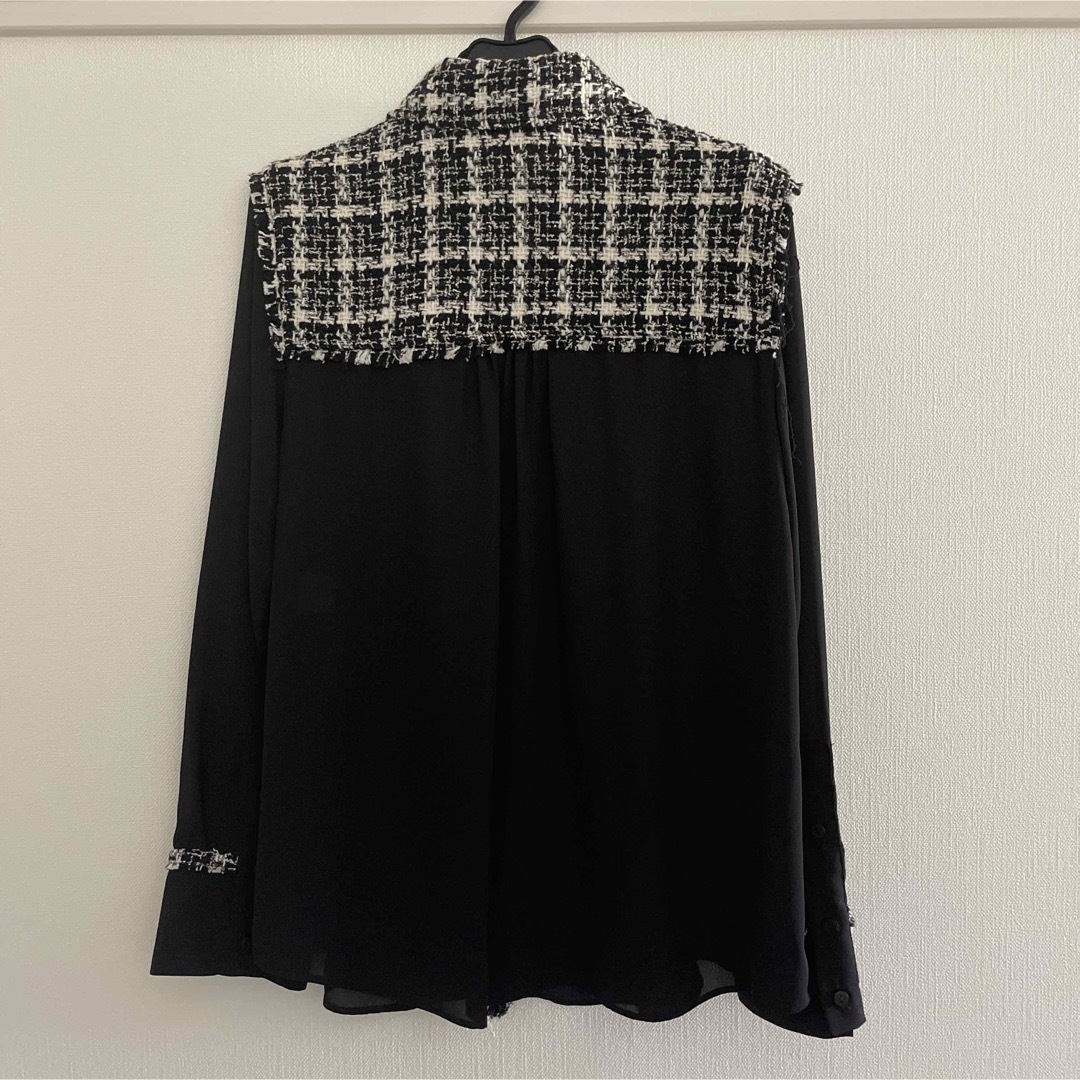 ZARA(ザラ)のZARA ツイード シャツ レディースのトップス(シャツ/ブラウス(長袖/七分))の商品写真