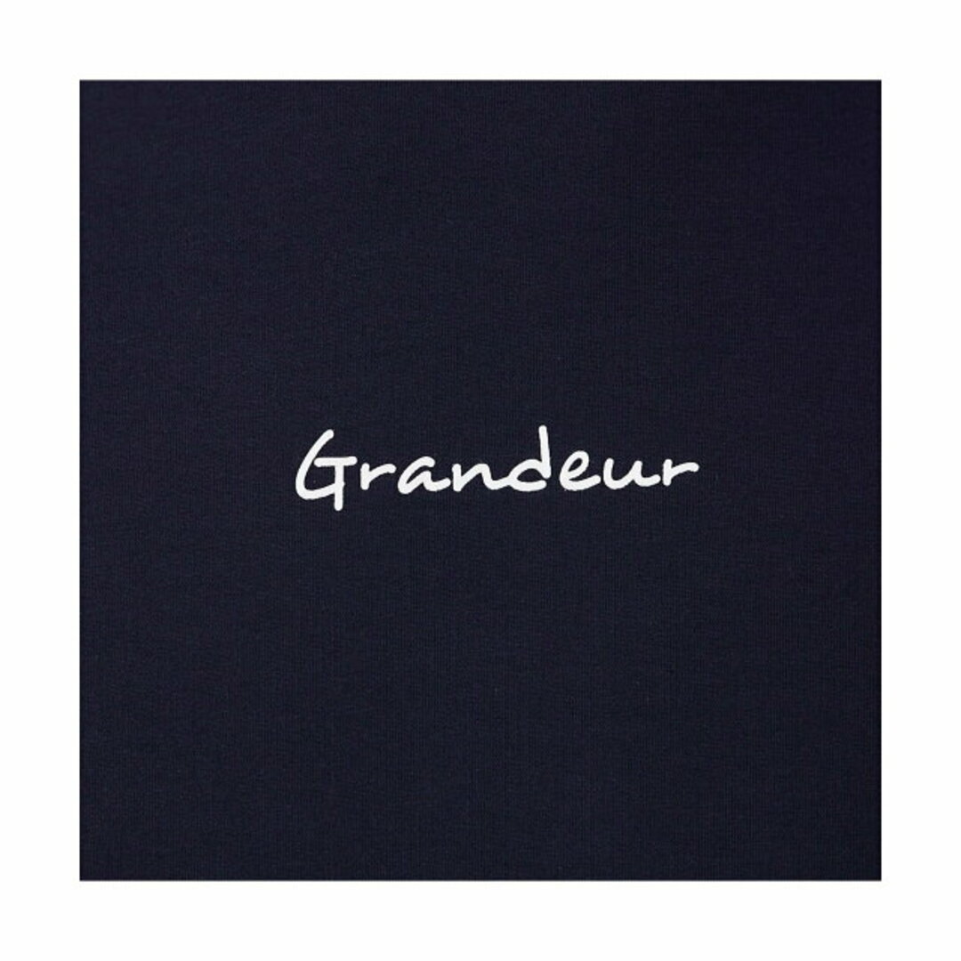 ABAHOUSE(アバハウス)の【ネイビー】【46】【Grandeur】シルキーダンボール ロゴ 長袖 Tシャツ メンズのトップス(Tシャツ/カットソー(半袖/袖なし))の商品写真