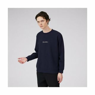 アバハウス(ABAHOUSE)の【ネイビー】【Grandeur】シルキーダンボール ロゴ 長袖 Tシャツ(Tシャツ/カットソー(半袖/袖なし))