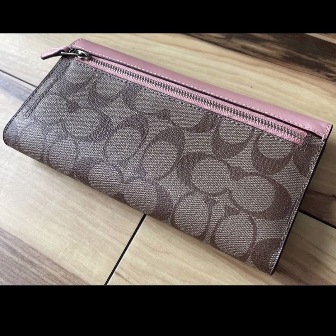 COACH(コーチ)のコーチ 財布 COACH シグネチャーPVC チェックブック ウォレット レディースのファッション小物(財布)の商品写真