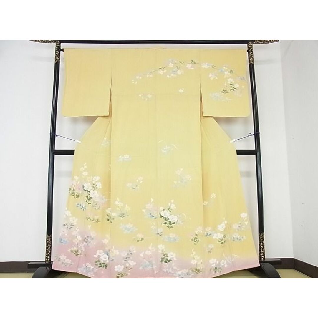 平和屋2□訪問着 京友禅 華麗な花 暈し染め 金銀彩 逸品 kh630の通販