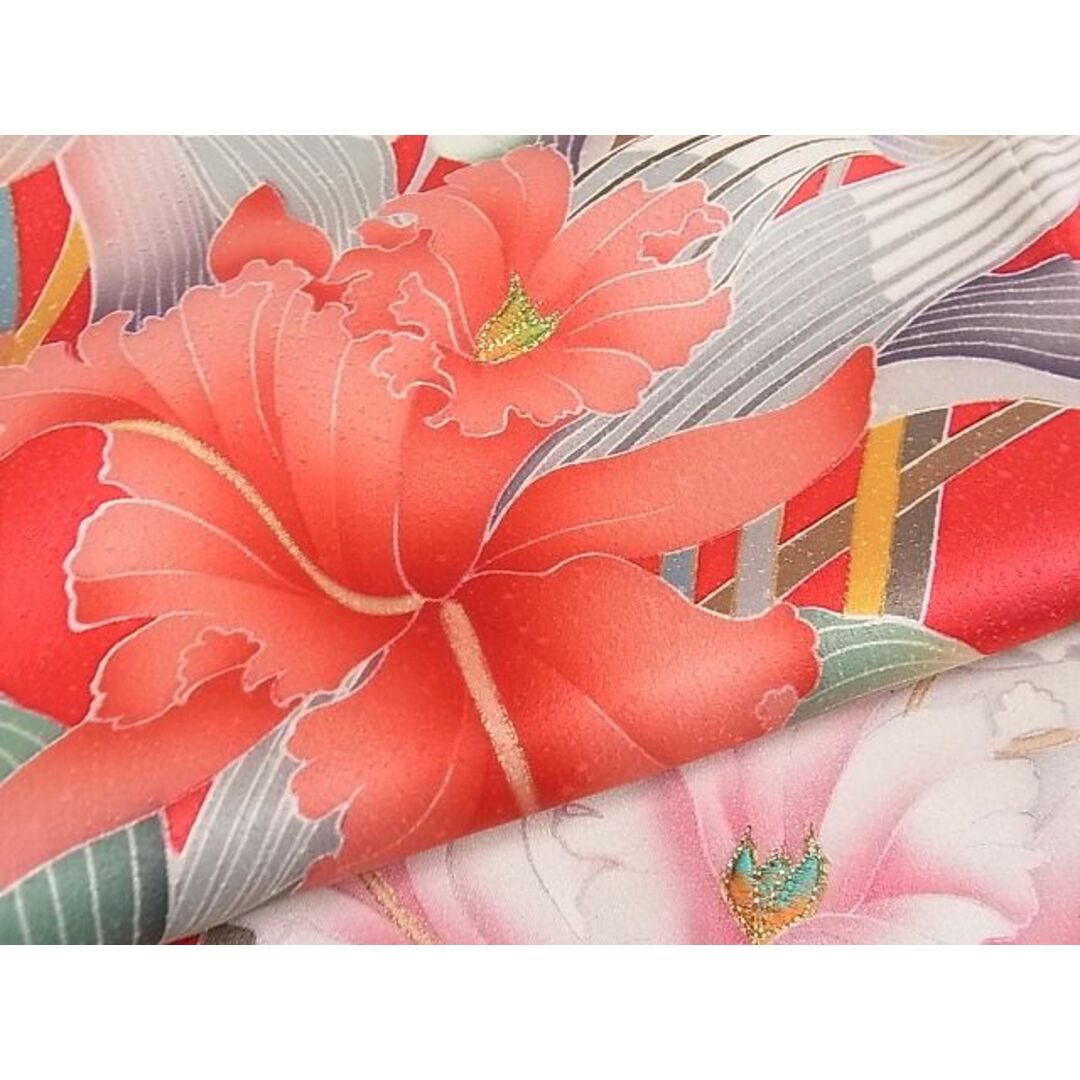 平和屋2□極上 女優 後藤久美子ブランド 振袖 駒刺繍 吉祥牡丹文 金銀