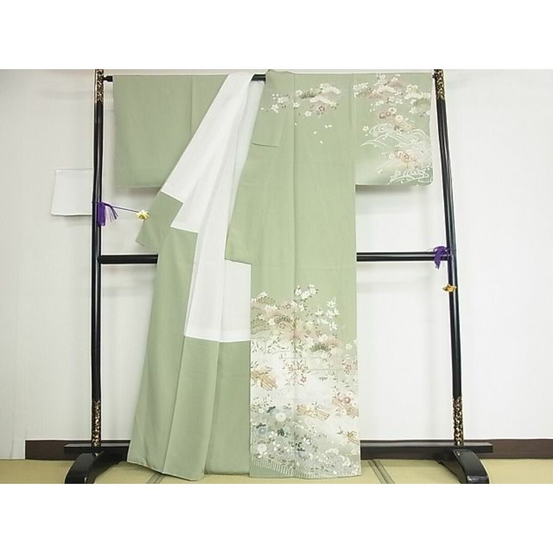 平和屋2□訪問着 立波花筏文 暈し染め 金彩 逸品 未使用 kh639の通販