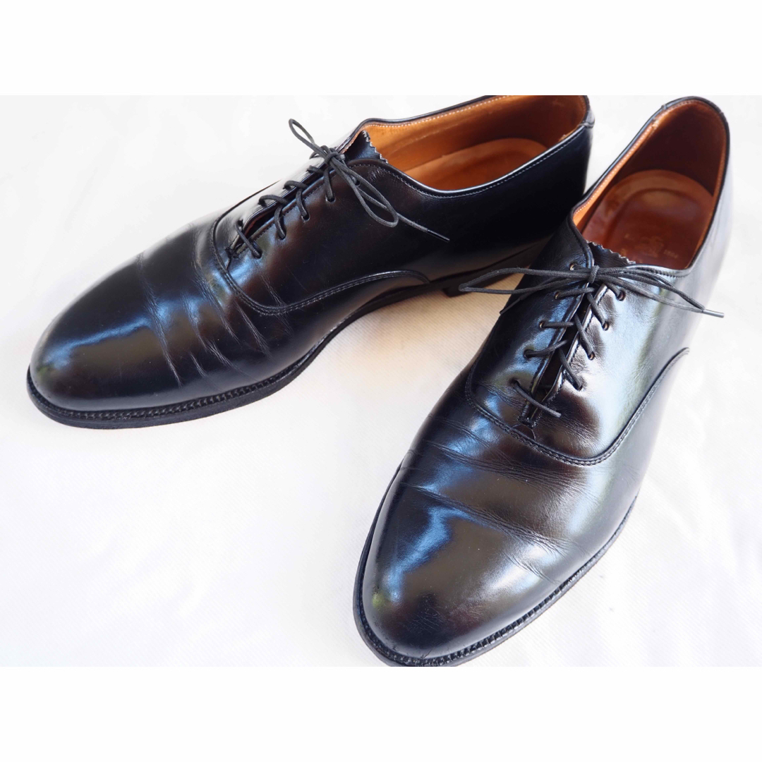 Alden 932 Black Plain Toe Balmoral