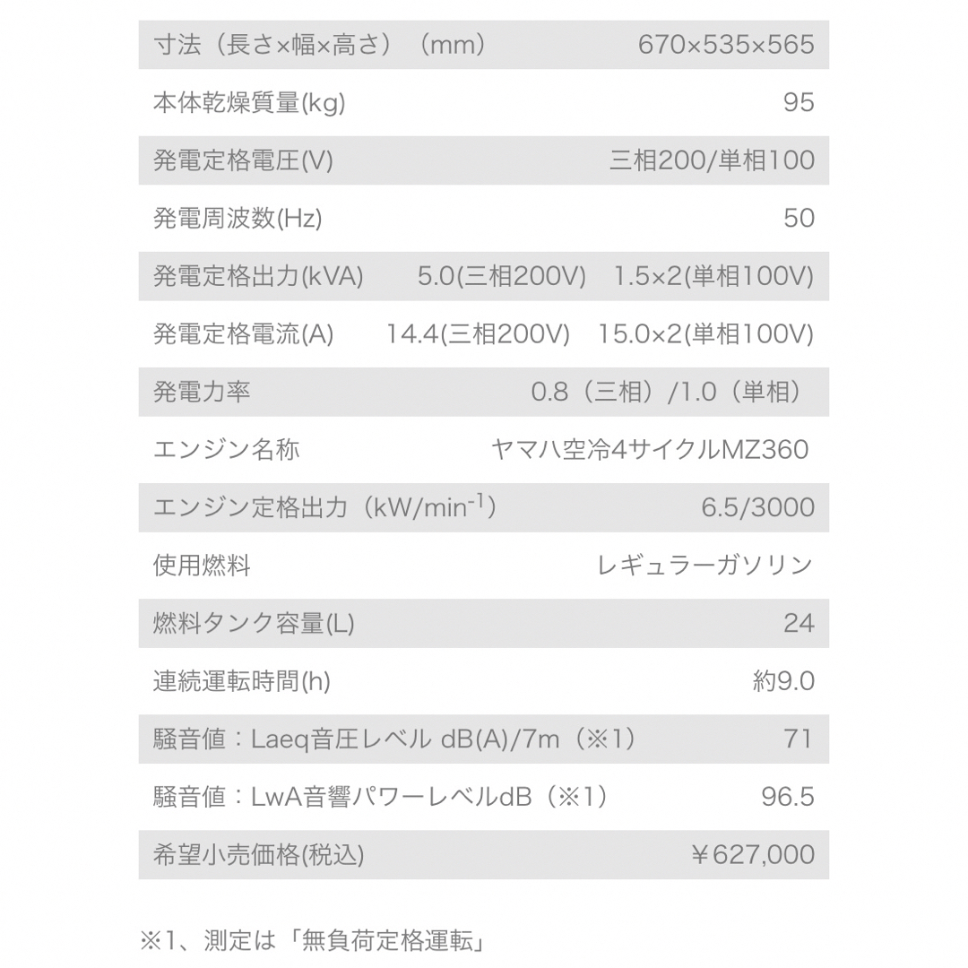 新品未使用品✨発電機　新ダイワ（やまびこ）EGY6000 2