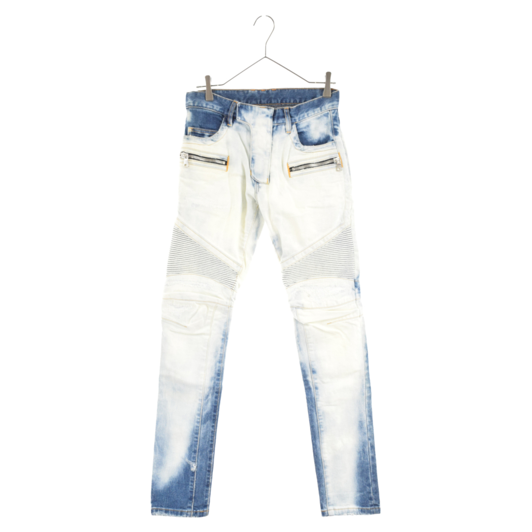 BALMAIN テーパードブリーチバイカージーンズ | www.innoveering.net