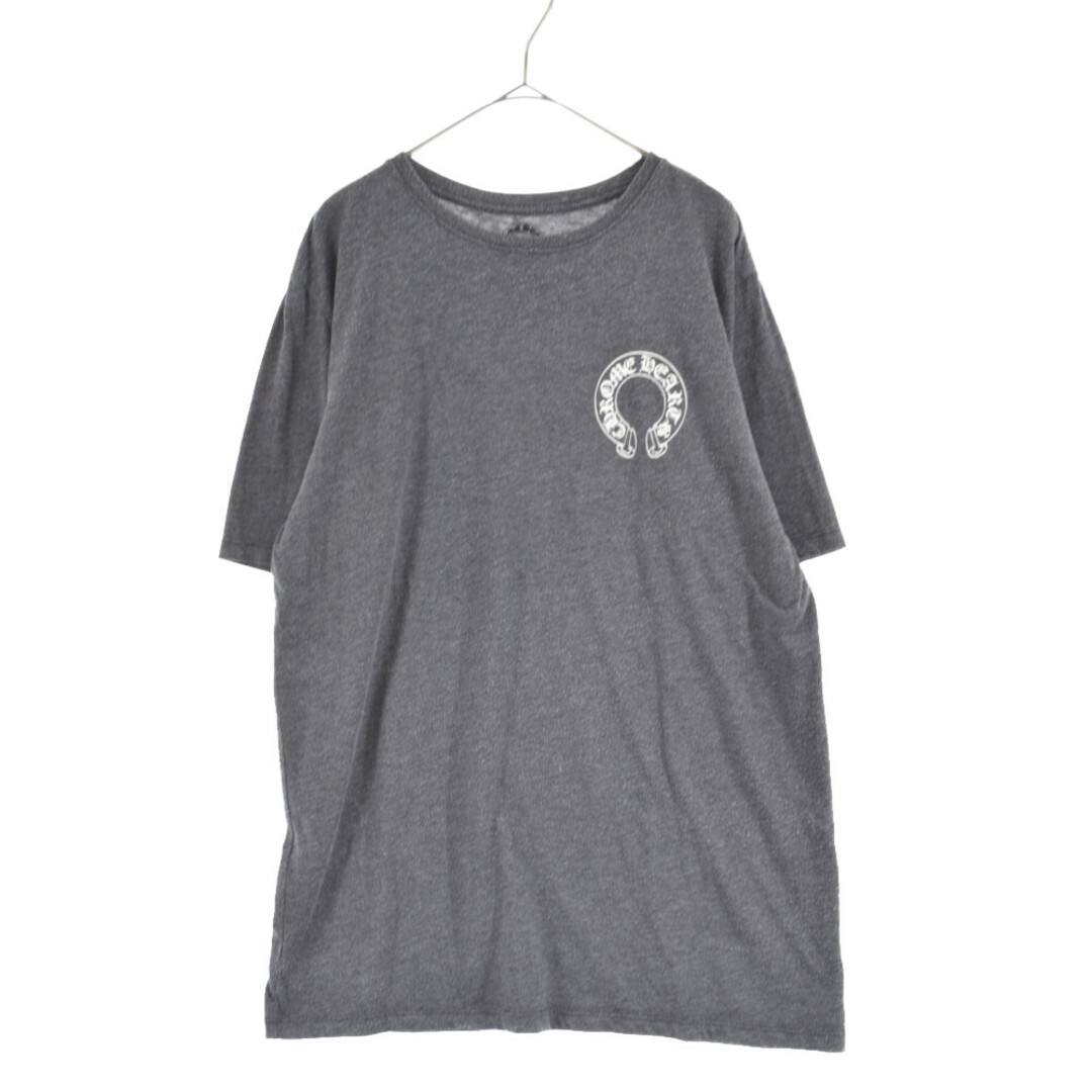 CHROME HEARTS クロムハーツ スクロールラベルプリント 半袖Tシャツ カットソー グレー L