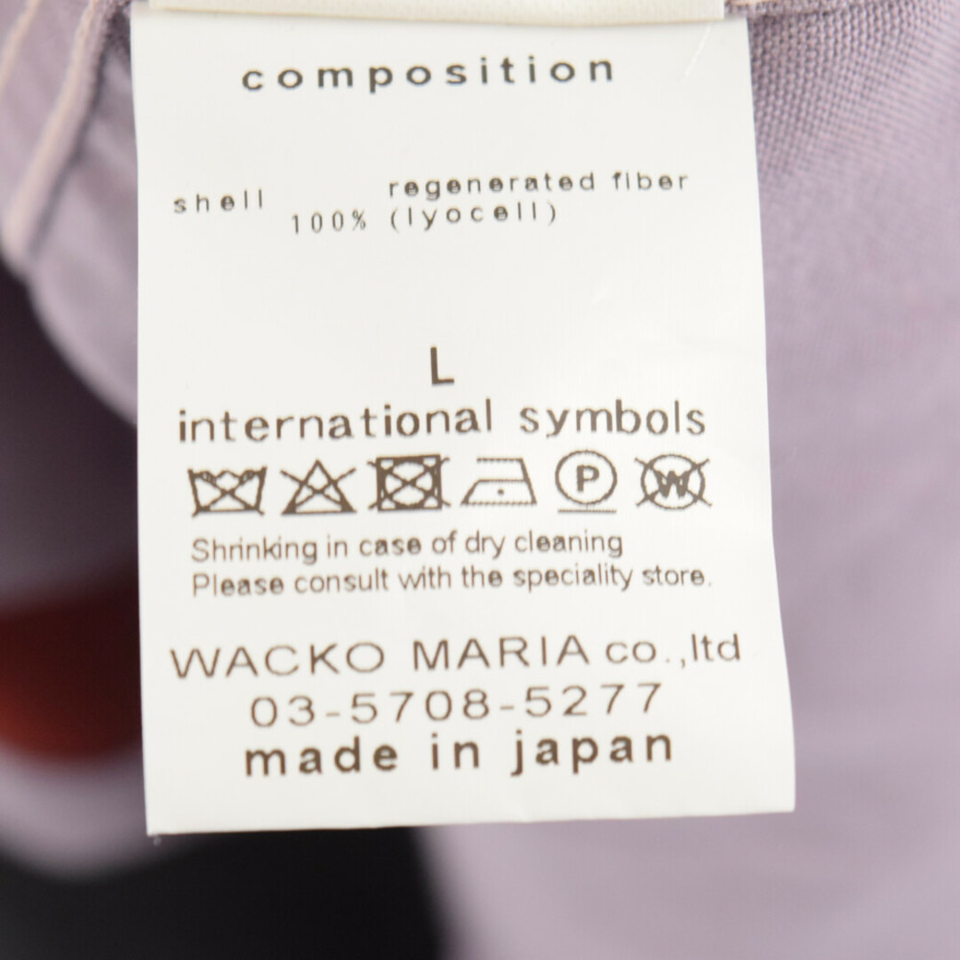 WACKO MARIA ワコマリア 22AW THREE-TONE 50'S SHIRT TYPE-2 スリートーン 長袖オープンカラーシャツ パープル/ブラック/ブラウン 22FW-WMS-OC12 5