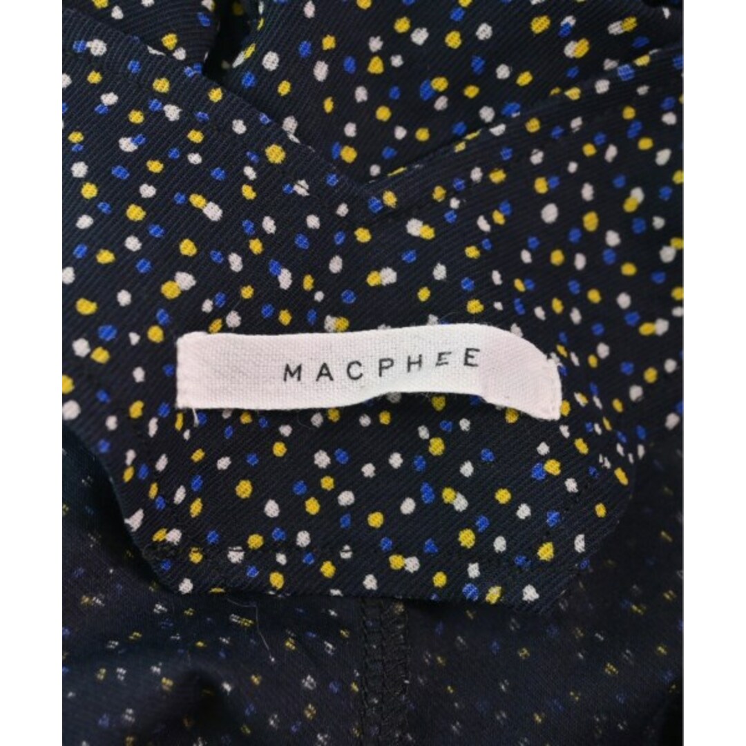 MACPHEE(マカフィー)のMACPHEE マカフィー カジュアルシャツ S 紺x青x黄等(ドット) 【古着】【中古】 レディースのトップス(シャツ/ブラウス(長袖/七分))の商品写真