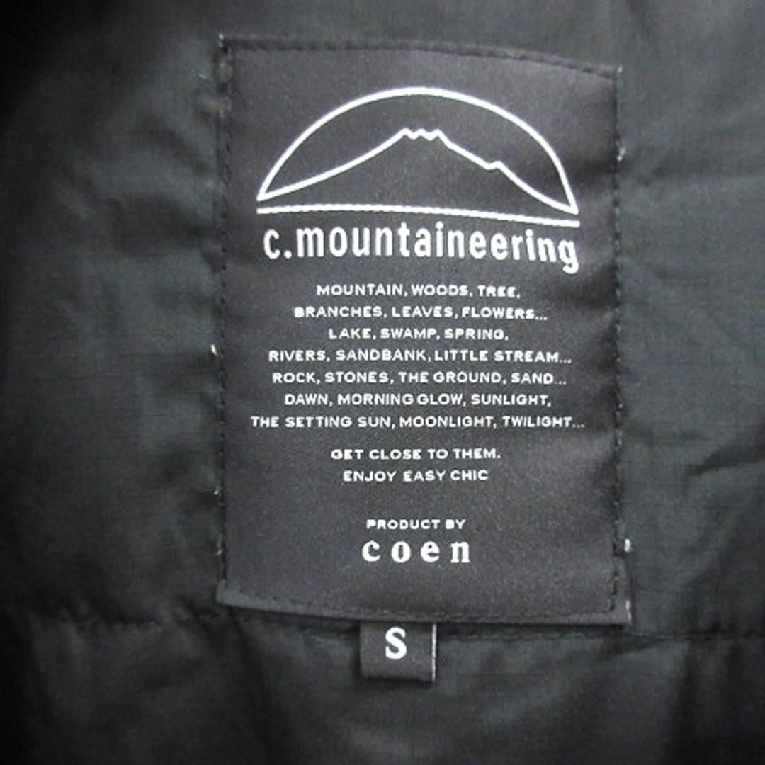 coen(コーエン)のコーエン マウンテンパーカー ジャンパー 中綿 プリント 総裏地 S 黒 ■MO メンズのジャケット/アウター(マウンテンパーカー)の商品写真