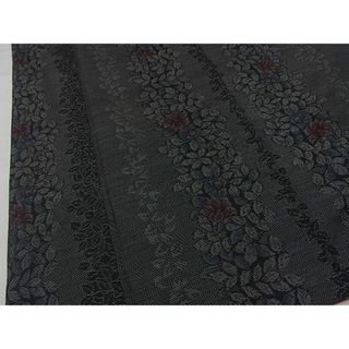 平和屋野田店■本場染大島紬 流水群鶴草花文 逸品 n-fw2918